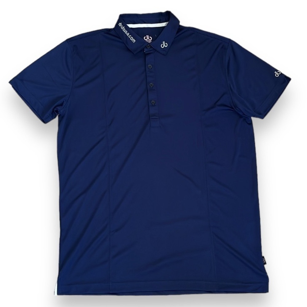 Druh Polo Golf Shirt Mens Size Large Navy Blue